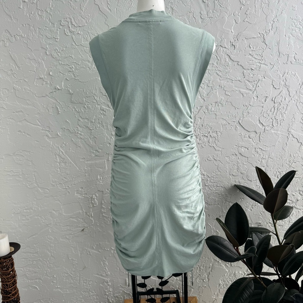 Alexander Wang T Light Green Ruche Drawstring Sides Dress, size Large - Picture 13 of 14
